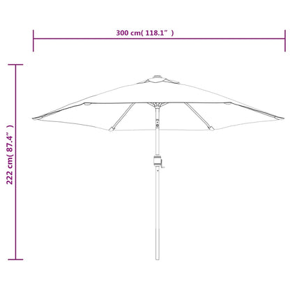 Parasol Met Metalen Paal 300 Cm