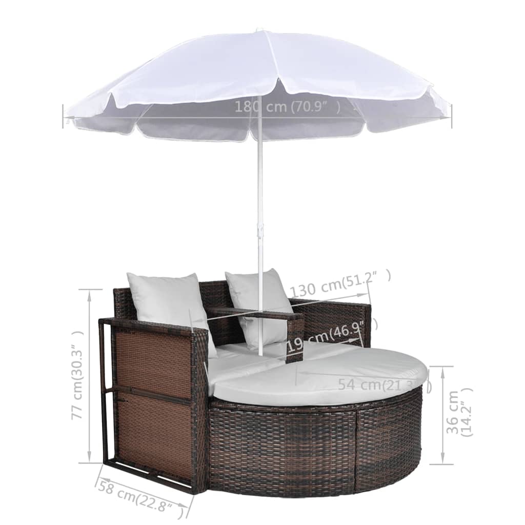 Luxe Loungebed met Parasol | Jouw vakantiegevoel in eigen tuin