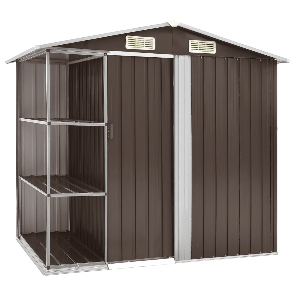 Tuinschuur Met Rek 205X130X183 Cm Ijzer