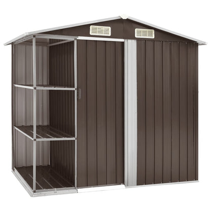 Tuinschuur Met Rek 205X130X183 Cm Ijzer