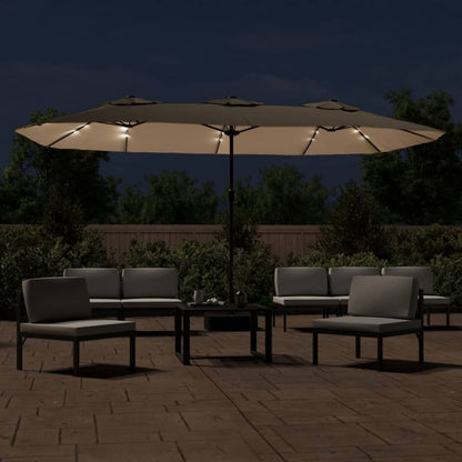 Parasol Dubbel Dak Met Led 449X265 Cm