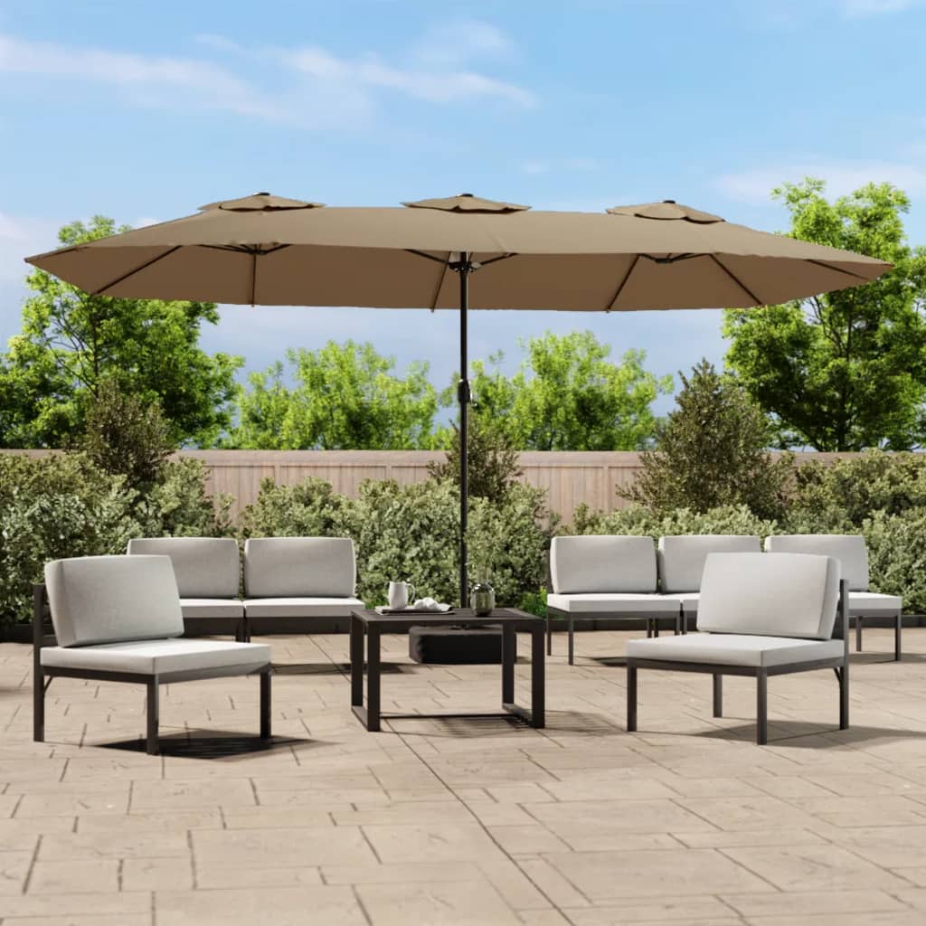 Parasol Dubbel Dak Met Led 449X265 Cm