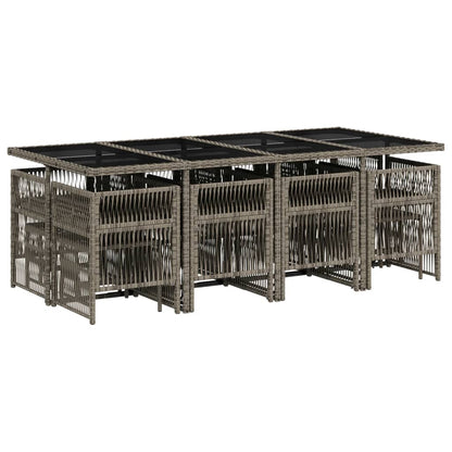 13-Delige Tuinset Met Kussens Poly Rattan