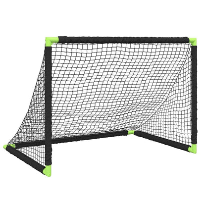 Kindervoetbaldoel Inklapbaar 90X64X64 Cm Zwart Grijs