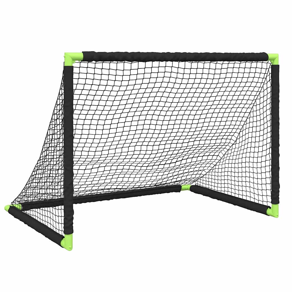 Kindervoetbaldoel Inklapbaar 90X64X64 Cm Zwart Grijs