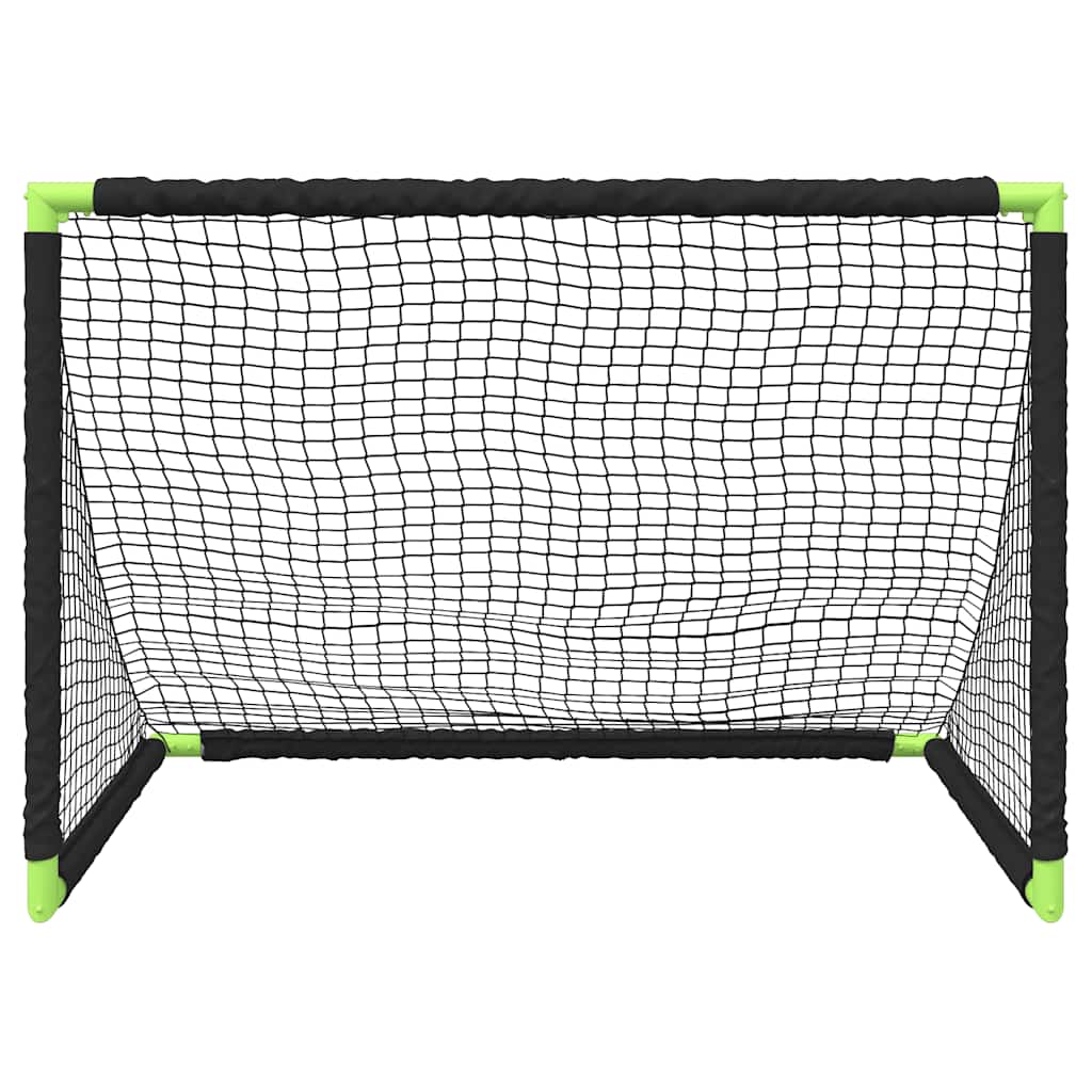 Kindervoetbaldoel Inklapbaar 90X64X64 Cm Zwart Grijs