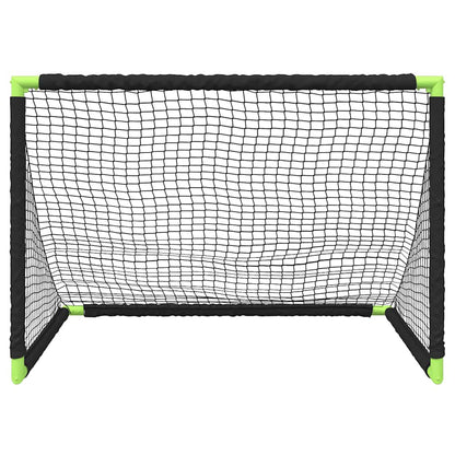 Kindervoetbaldoel Inklapbaar 90X64X64 Cm Zwart Grijs
