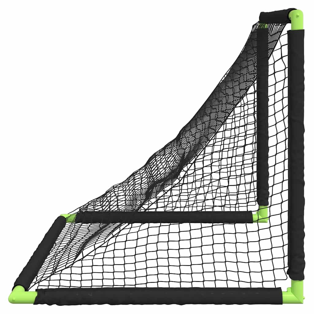 Kindervoetbaldoel Inklapbaar 90X64X64 Cm Zwart Grijs