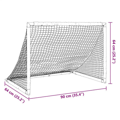 Kindervoetbaldoel Inklapbaar 90X64X64 Cm Zwart Grijs