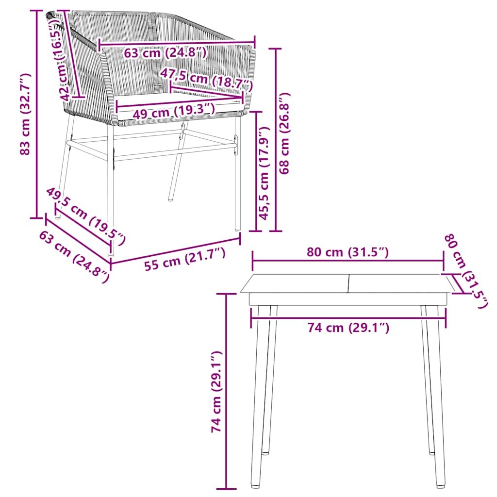 Tuinset met Kussens – 3-delig, 5-delig, 7-delig of 13-delig